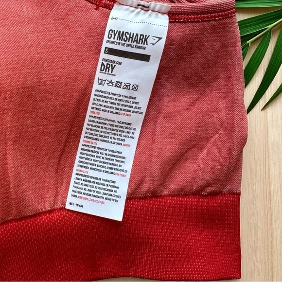 Gymshark Women’s Red Seamless High Neck Sports Bra - Size Small - Picture 7 of 10